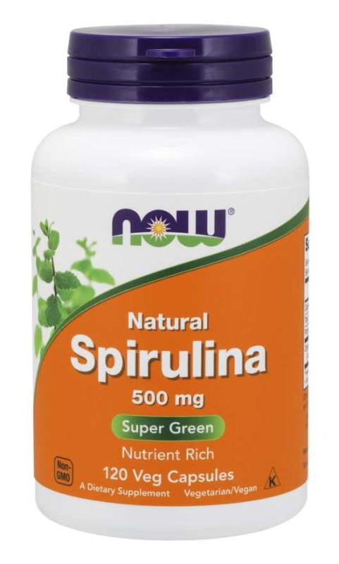 NOW Foods -  Spirulina Naturalna, 500mg, 120 vkaps