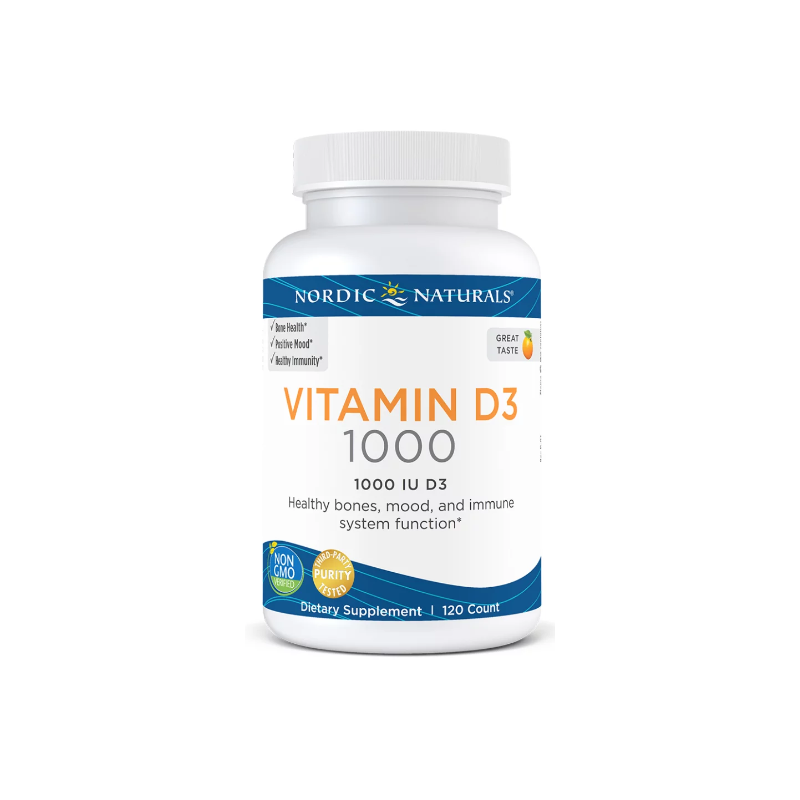 NORDIC NATURALS Nordic Naturals Vitamin D3 1000 IU x 120 kaps