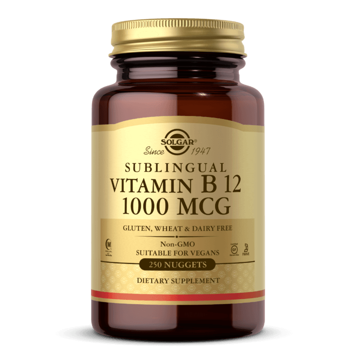 Solgar, Witamina B12 1000 mcg, 250 kaps.