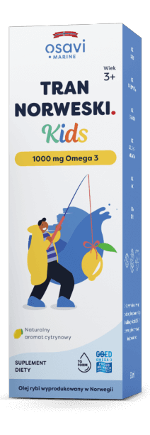 Osavi - Tran Norweski Kids, 1000mg Omega 3, Cytryna, 50 ml