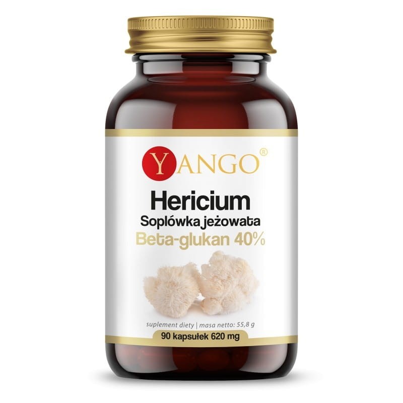 Yango Hericium - ekstrakt 40% beta-glukanu (90 kaps.)