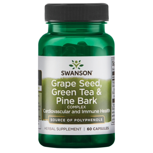 SWANSON Grape Seed Green Tea Pine Bark Complex 60 kaps. SW547