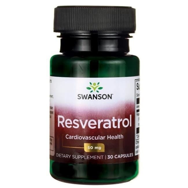 SWANSON Resweratrol korzeń rdest japoński 50mg Resveratrol 30 kapsułek