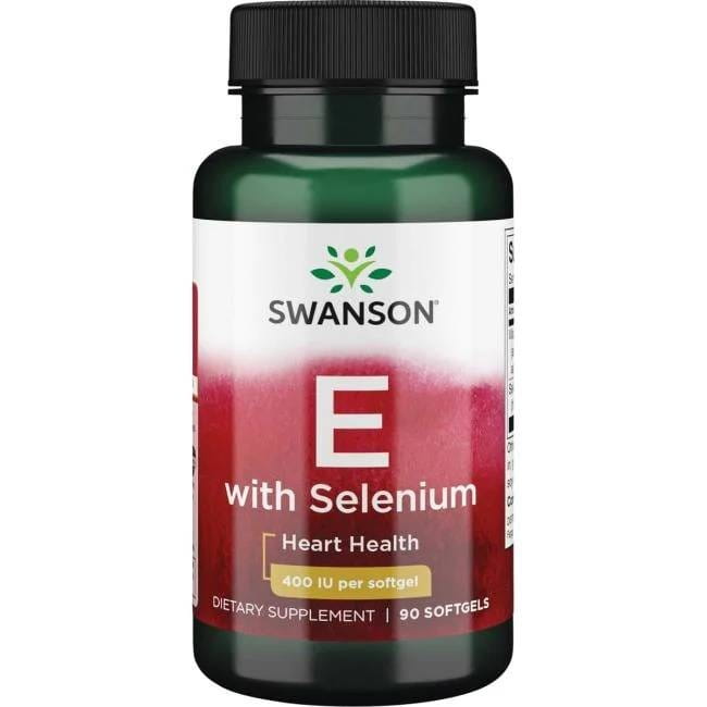 SWANSON Health Products Witamina E 400 iu i Selen 50 mcg 90 kapsułek