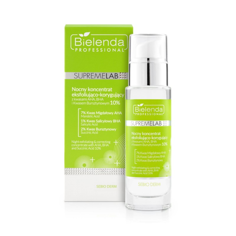Bielenda PROFESSIONAL SUPREMELAB SUPREMELAB NOCNY KONCENTRAT EKSFOLIUJĄCO-KORYGUJĄCY 30ML 5902169048044