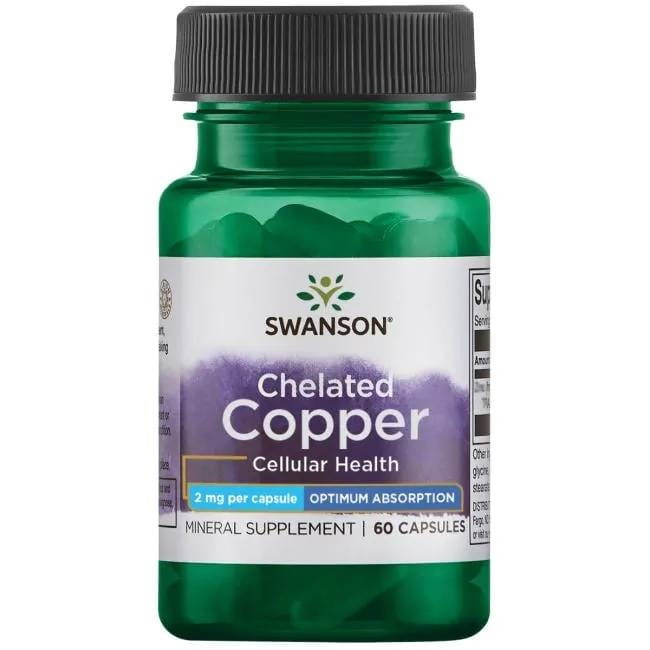 Swanson - Chelatowana Miedź, 2mg, 60 kapsułek