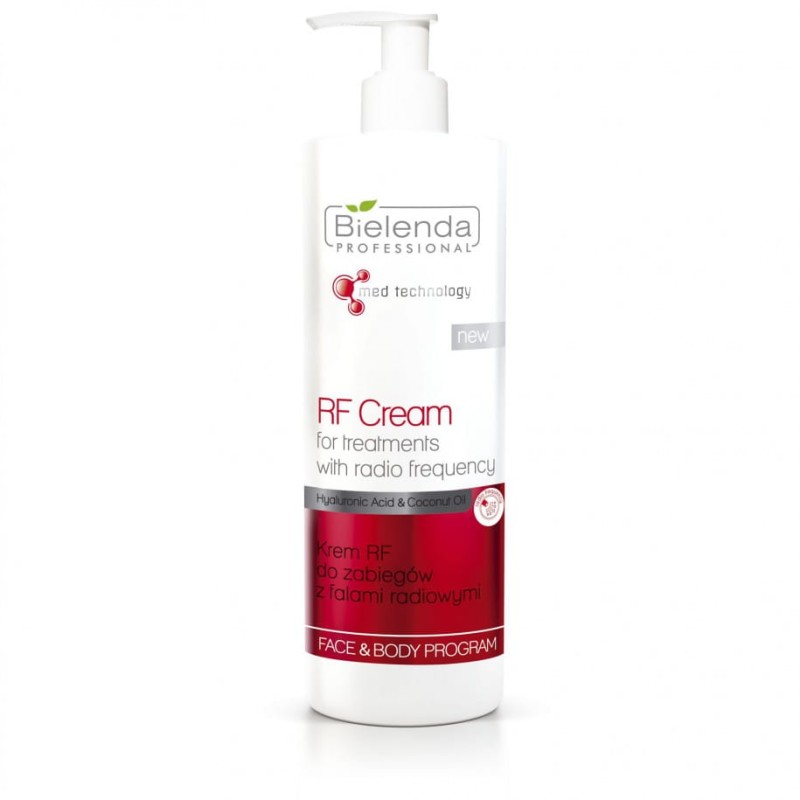 Bielenda RF Cream for treatments with radio frequency - Hyaluronic Acid & Coconut Oil - Krem RF do zabiegów z falami radiowymi - 500ml