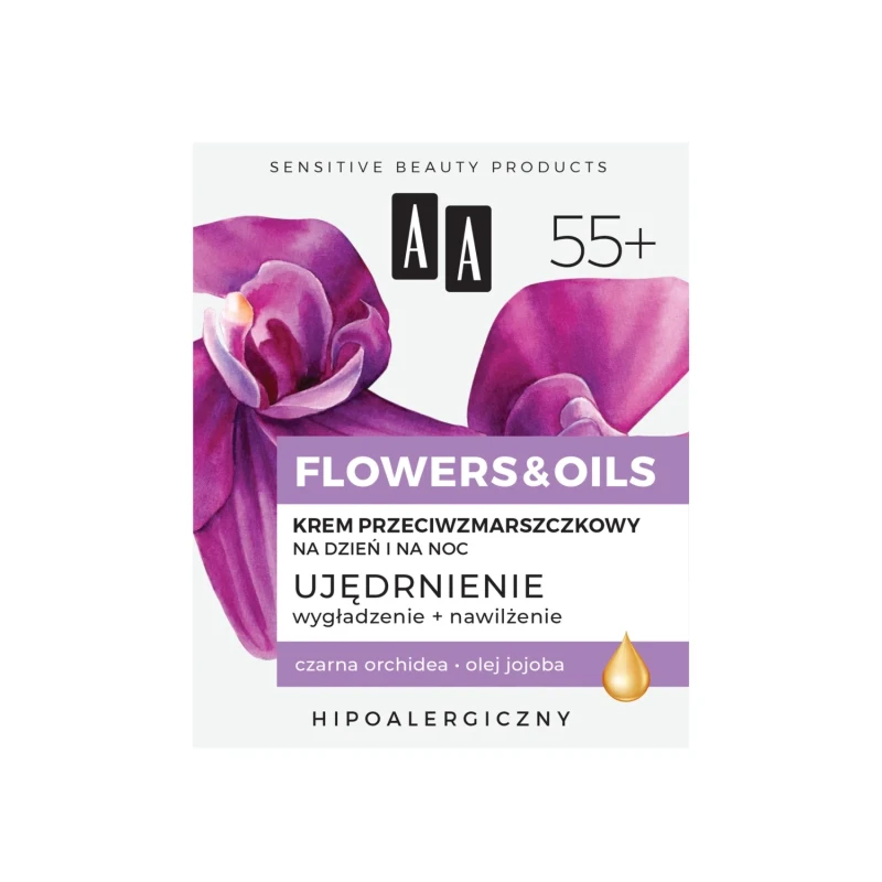 Flowers&Oils 55+ Ujędrnienie krem przeciwzmarszczkowy na dzień i na noc 50 ml