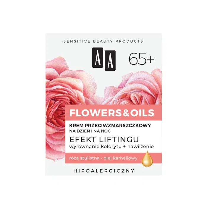 Flowers&Oils 65+ Efekt Liftingu krem przeciwzmarszczkowy na dzień i na noc 50 ml
