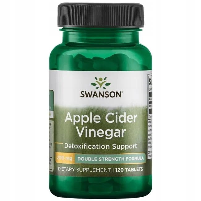 SWANSON Apple Cider Vinegar 200mg Podwójna moc 120 tabl. SW405