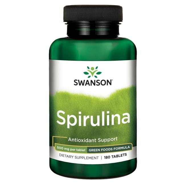 Swanson - Spirulina, 500mg, 180 tabletek
