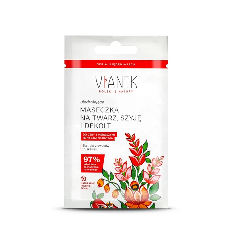 Vianek Ujędrniająca maseczka na twarz, szyję i dekolt - CZERWONY , 10 ML