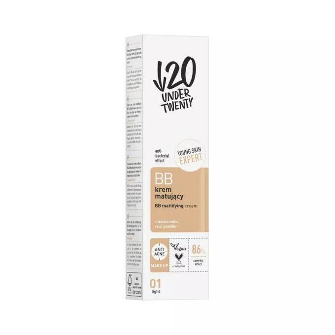 UNDER TWENTY - YOUNG SKIN EXPERT - BB Mattifying Cream - Matujący krem BB - 60 ml - 02 Natural