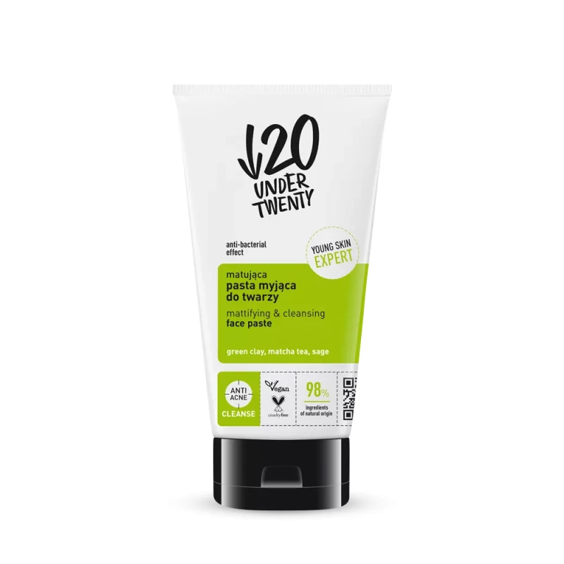 UNDER TWENTY - YOUNG SKIN EXPERT - Mattifying & Cleansing Face Paste - Matująca pasta myjąca do twarzy - 150 ml
