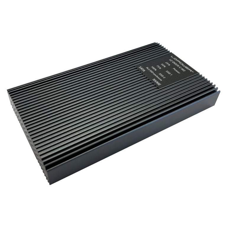 LC-Power LC-DOCK-C-M2 obudowa do dysków twardych Obudowa SSD Antracyt M.2