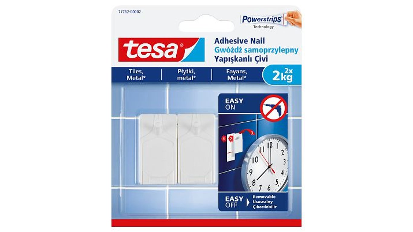 TESA 77762 Wewnętrzna Uniwersalny hak Biały 2 szt.