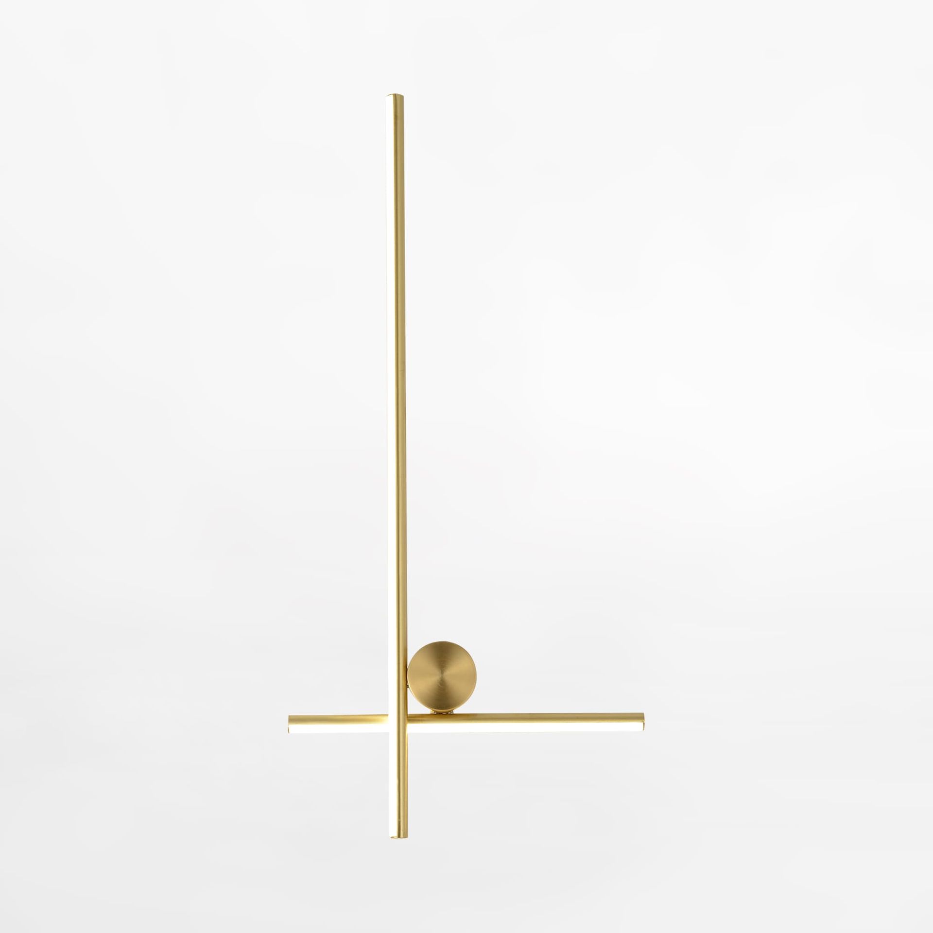 Złoty kinkiet LED w stylu nowoczesnym do holu W4101-GD z serii MILL