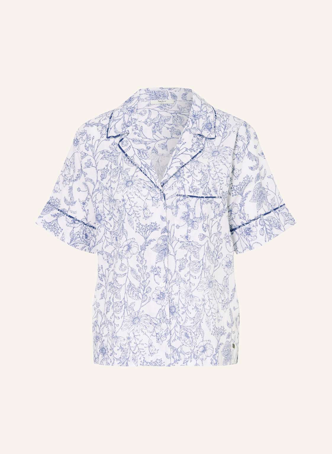 Pepe Jeans Bluzka Doris Z Lnem beige