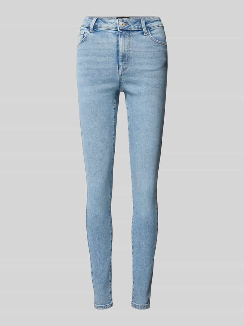 Jeansy o kroju skinny fit z mieszanki bawełny model ‘DANA’
