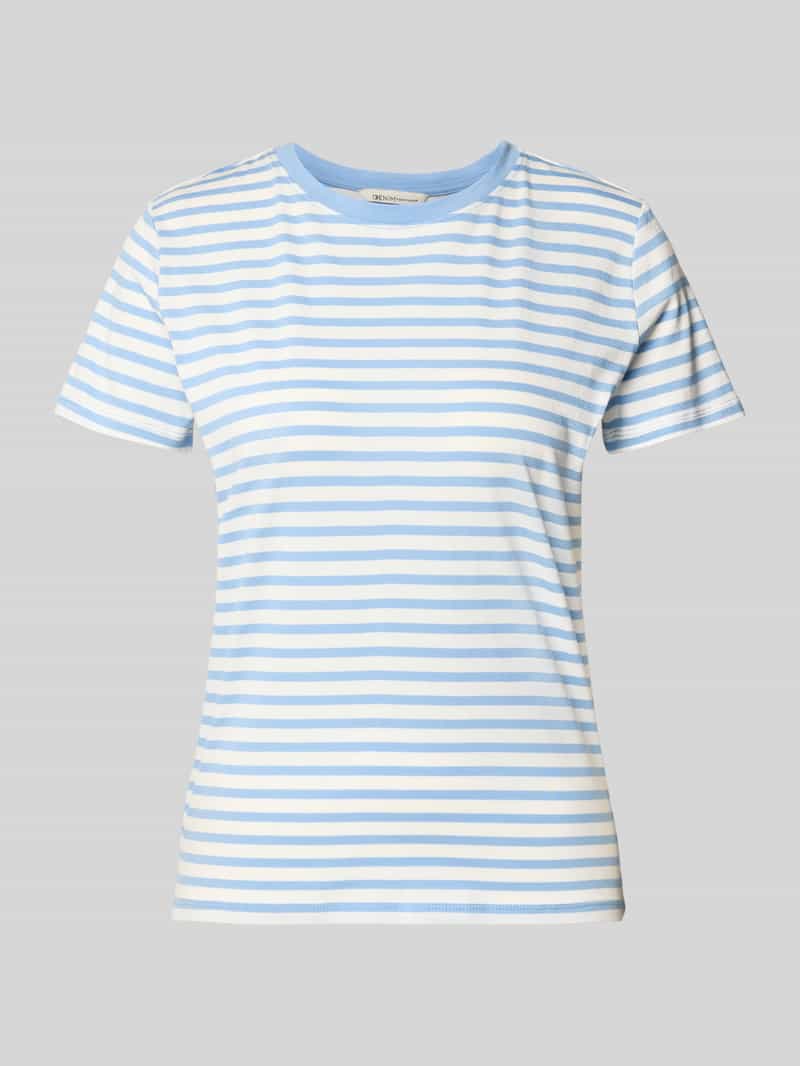 T-shirt o pudełkowym kroju ze wzorem w paski