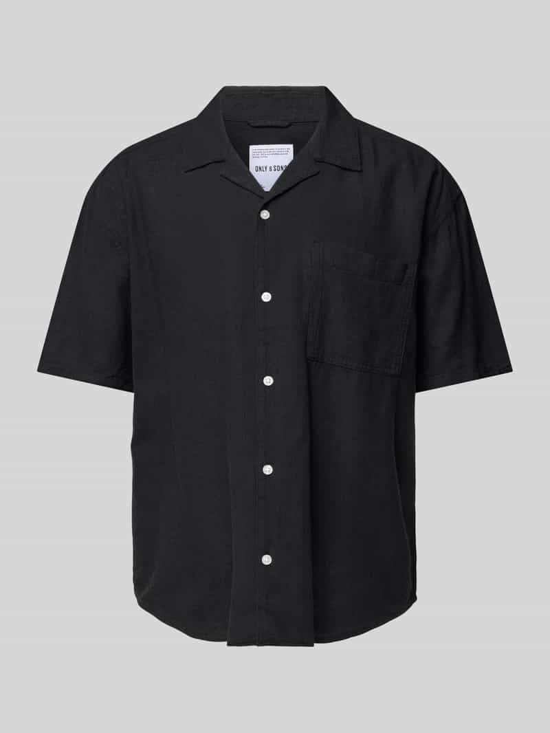 Koszula casualowa o kroju relaxed fit z rękawem o dł. 1/2 model ‘CAIDEN’