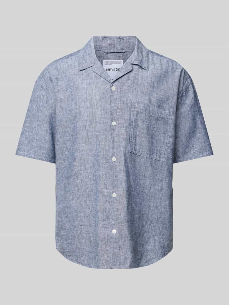 Koszula casualowa o kroju relaxed fit z rękawem o dł. 1/2 model ‘CAIDEN’