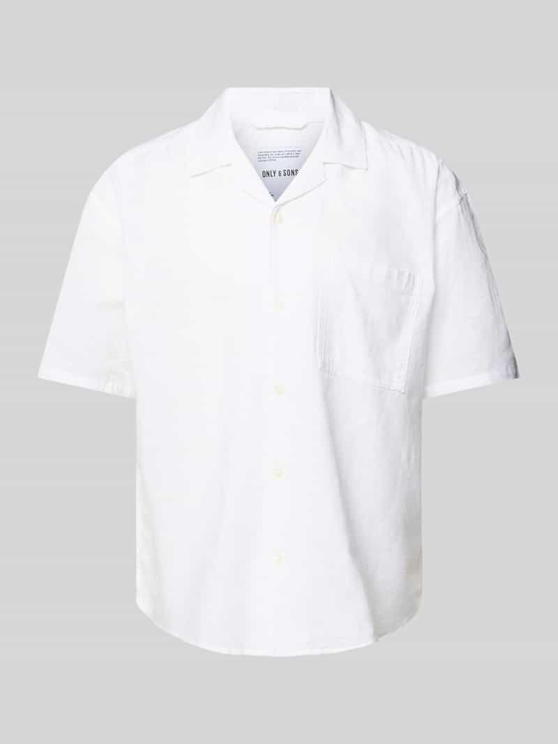 Koszula casualowa o kroju relaxed fit z rękawem o dł. 1/2 model ‘CAIDEN’