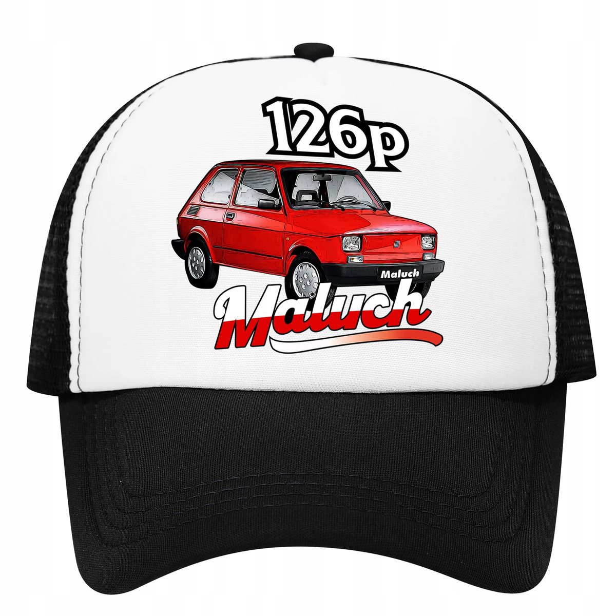 Czapka z daszkiem trucker siateczka tirówka maluch fiat 126p auto 09