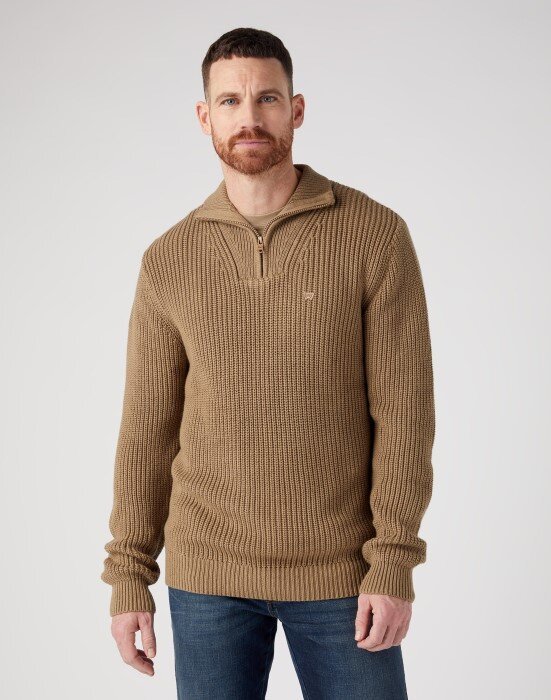 Męski sweter Wrangler HALF ZIP KNIT L
