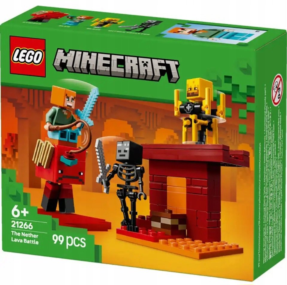 LEGO Minecraft - Alex vs szkielety Bitwa na moście Netheru ZESTAW LEGO PREZENT CHŁOPCA DZIEWCZYNKI DZIECI