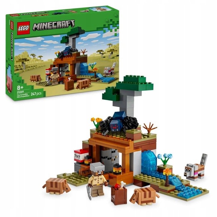 LEGO Minecraft - Pancernikowa Kopalnia Wyprawa ZESTAW LEGO PREZENT CHŁOPCA DZIEWCZYNKI DZIECI