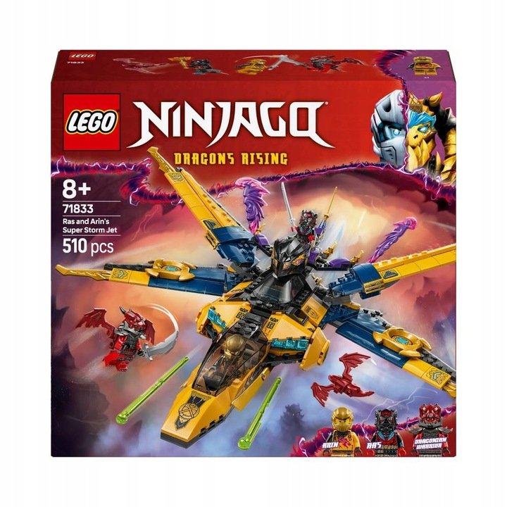 LEGO Ninjago - Ras i burzowy odrzutowiec samolot Arina ZESTAW LEGO PREZENT DLA CHŁOPCA DZIEWCZYNKI DZIECI
