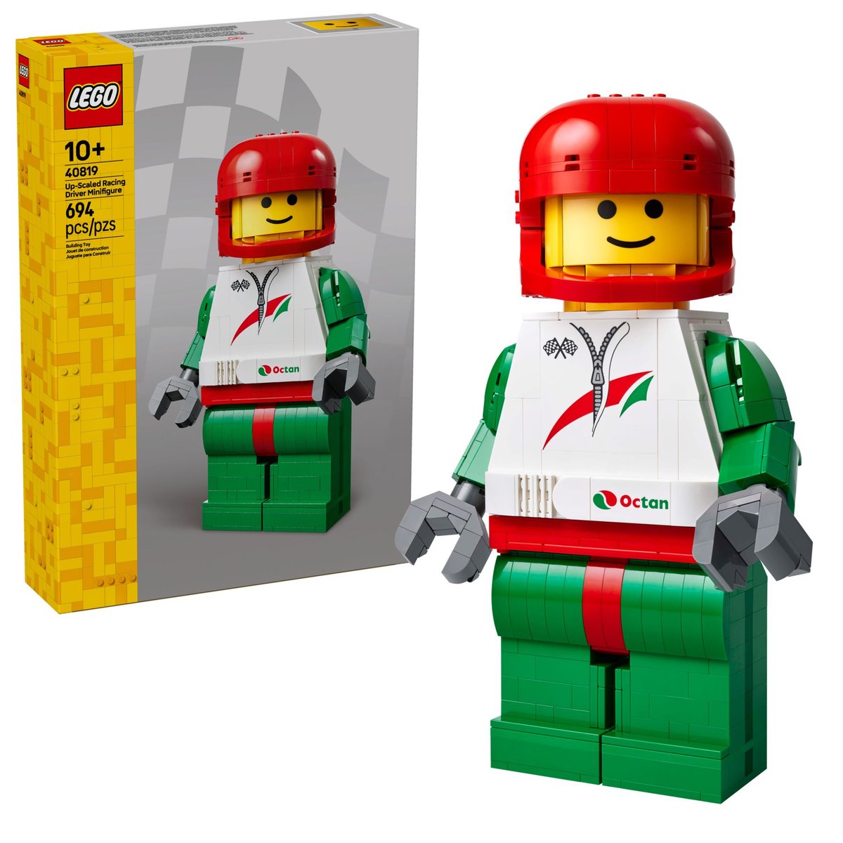 LEGO 40819 Minifigurki - Duża minifigurka kierowcy wyścigowego