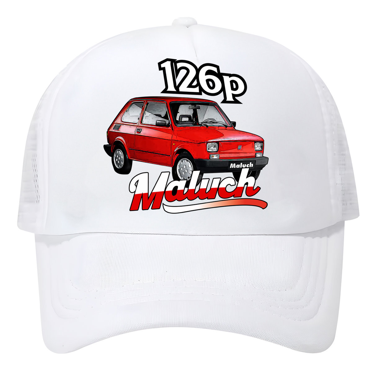 Czapka z daszkiem trucker siateczka tirówka maluch fiat 126p auto 03
