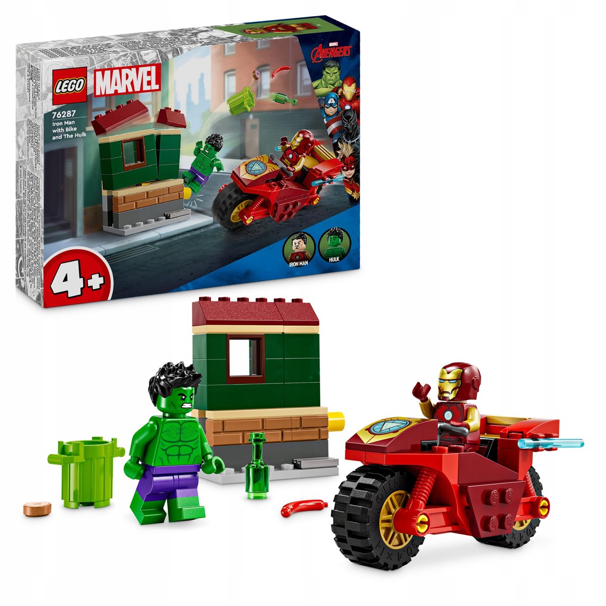 LEGO MARVEL - Iron man vs Hulk Motocykl ZESTAW LEGO PREZENT DLA CHŁOPCA