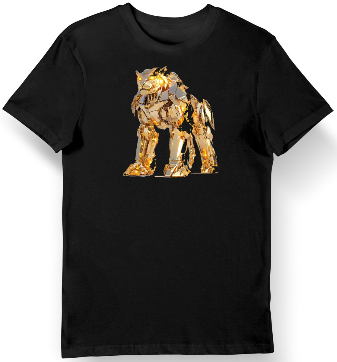 Koszulka męska czarna - Wzorzysty Lew Voltron M