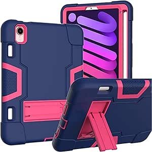 Etui Obudowa na Apple iPad Mini 6 8.3 Pancerny Granatowy Różowy