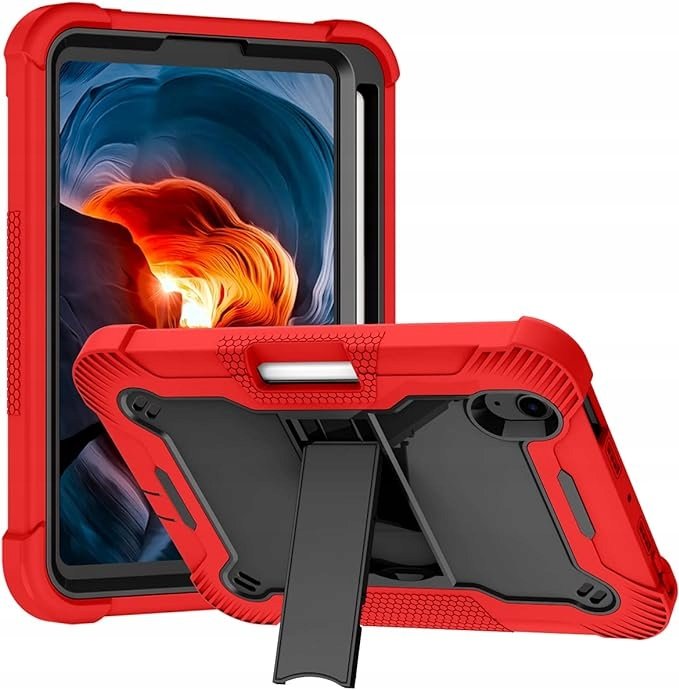 Etui Apple iPad Mini 6 (2021) Z Uchwytem Paskiem Na Ramię Czerwone