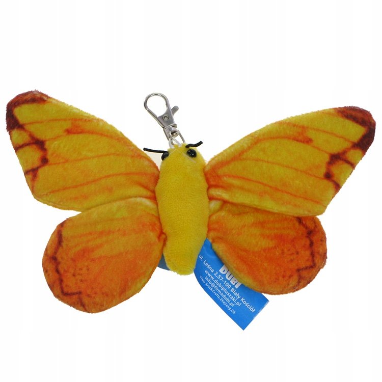 Pluszowe ZOO: Maskotka (breloczek) Motyl żółty 18cm (30474)