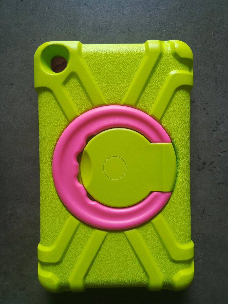 Etui Case do Samsung A8 T290/295 Pancerne Zielone z Różowym