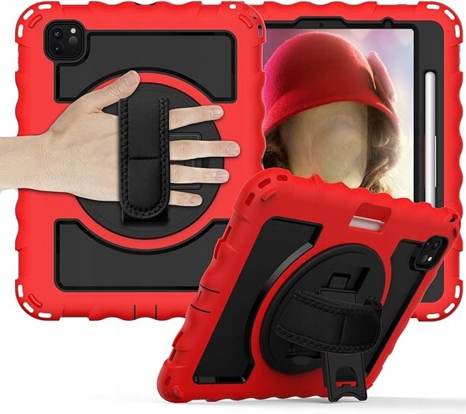 Etui Case Do iPad Air 4/5 Pro11 Pancerne Czerwono Czarne