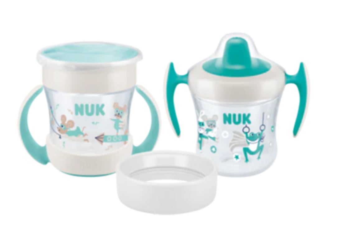 NUK Mini Cups 3 in 1 miseczka Zielony Orzeźwiające napoje 3 szt.