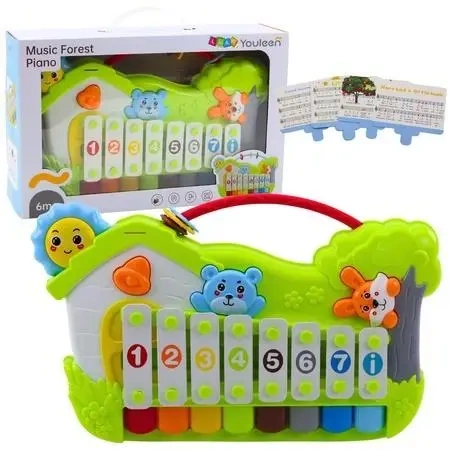 Pianinko leśne z nutami - Leantoys