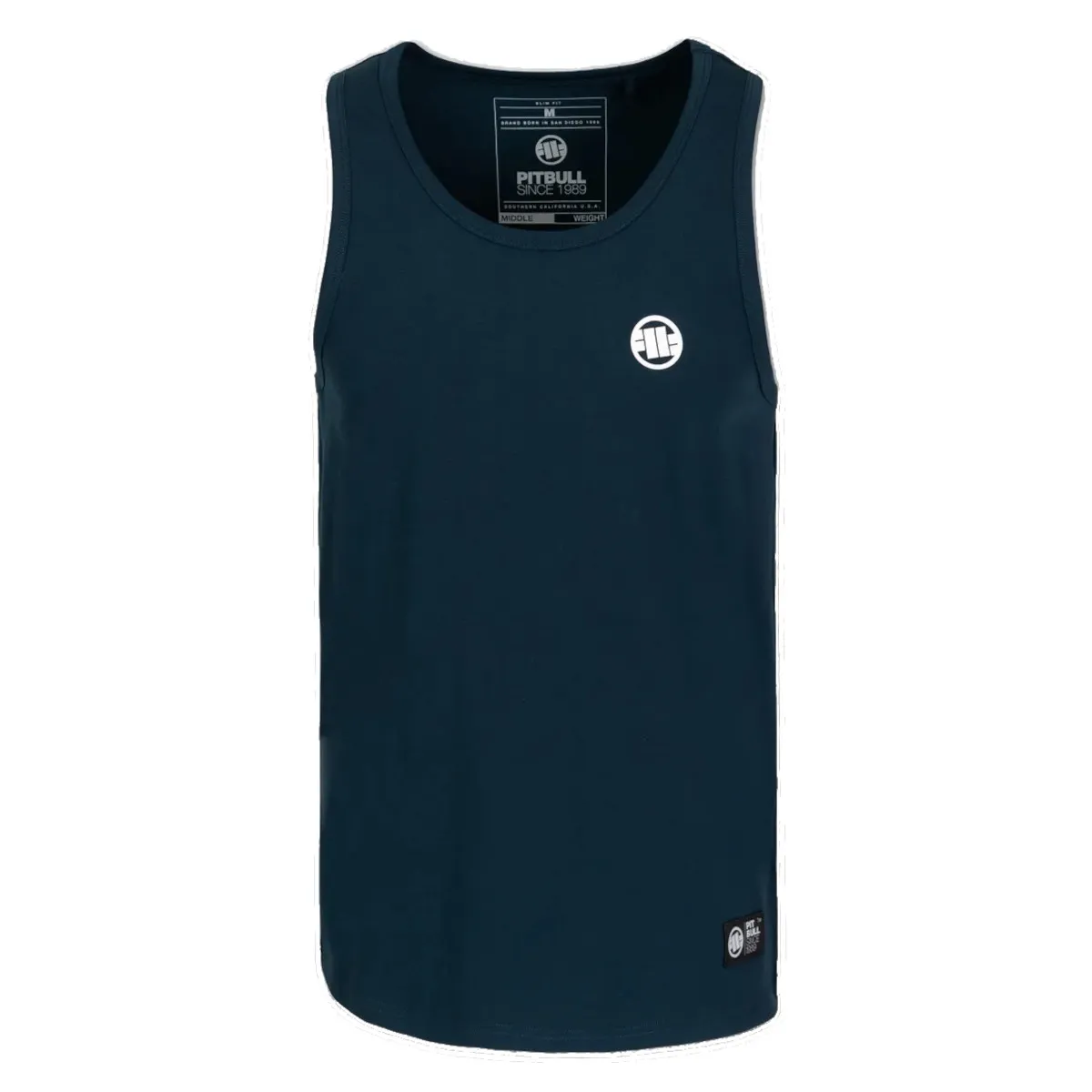 Tank Top PITBULL Middle Weight 190 Spandex Small Logo '25 - Granatowy