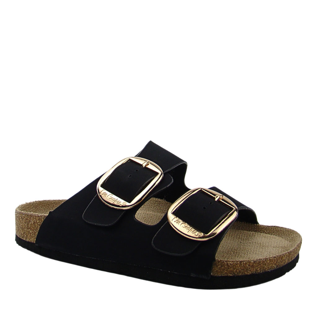 Lee Cooper LCW-25-35-3486 klapki damskie skórzane medyczne czarne