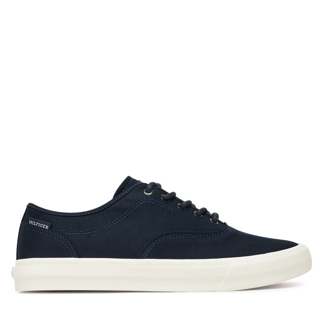 Tenisówki Tommy Hilfiger Hi Vulc Low Oxford Twill FM0FM05400 Granatowy