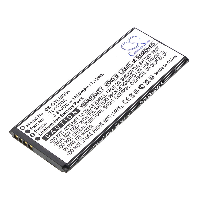Alcatel OT-5005R / TLi019DA 1850mAh 7.12Wh Li-Ion 3.85V (Cameron Sino)