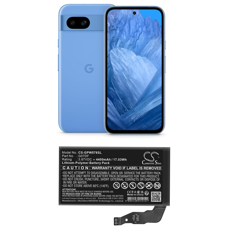 Google Pixel 8a / G07DF 4400mAh 17.03Wh Li-Polymer 3.87V (Cameron Sino)