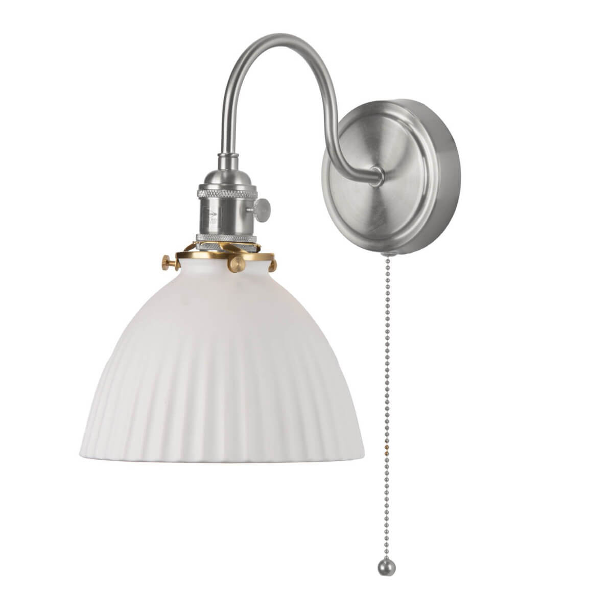 Sypialniana lampa ścienna Hadano HAD0761-09 ceramiczna chrom biały