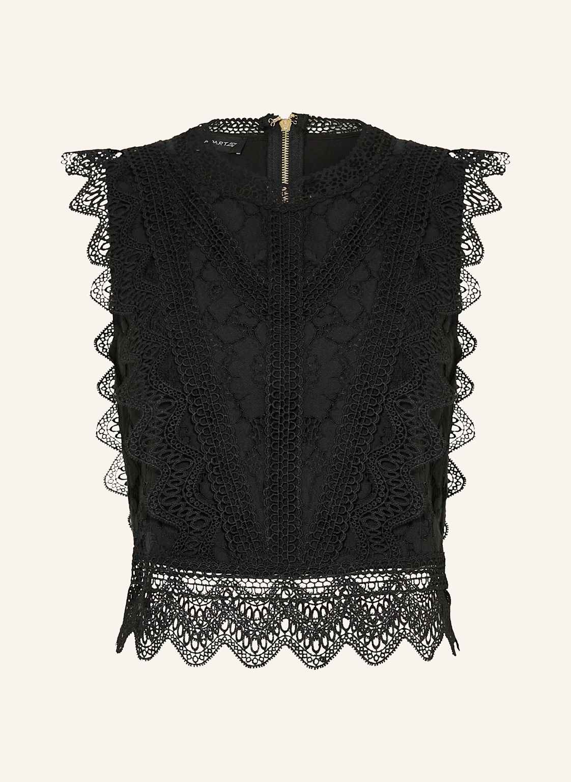 Apart Koronkowy Top schwarz